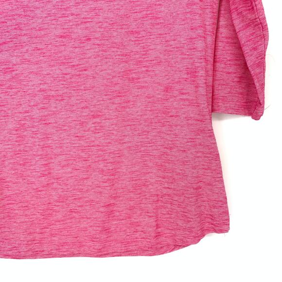 Puma Women's Size Large Cutout Back 3/4 Sleeve Top Pink Orange Logo - Picture 4 of 7